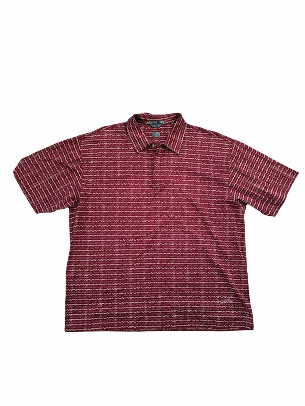 Vintage Nike Tiger Woods Mens Striped Polo Size Large Floral